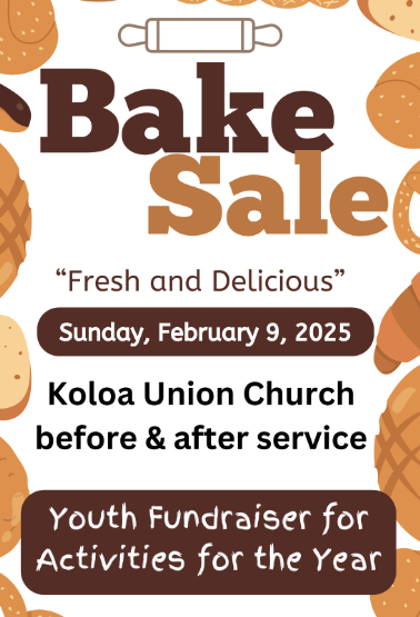 Bake Sale Koloa Union Church Youth